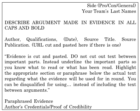 How to prepare evidence for a debate round – Beyond 